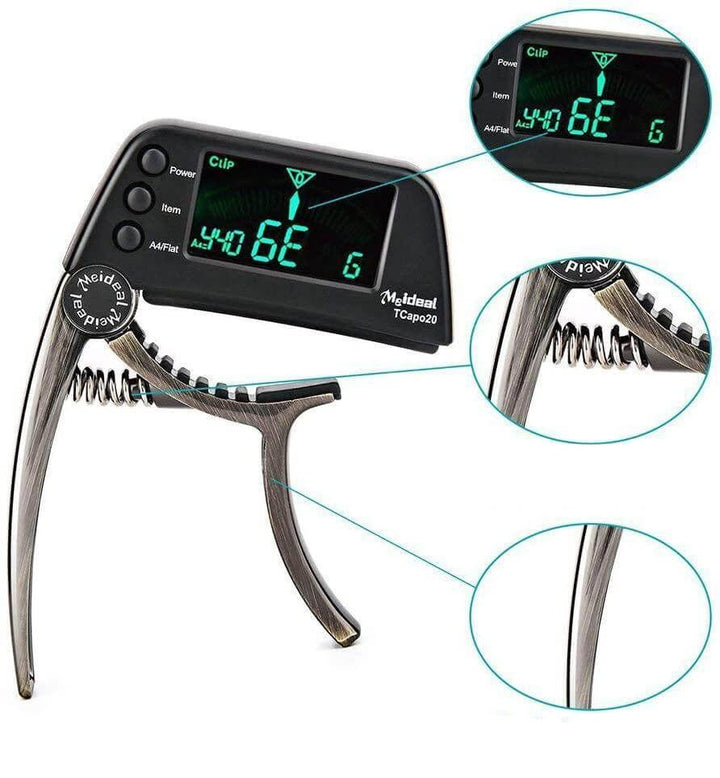 2-in-1 Gitarre Capo & Tuner – TuneGrip