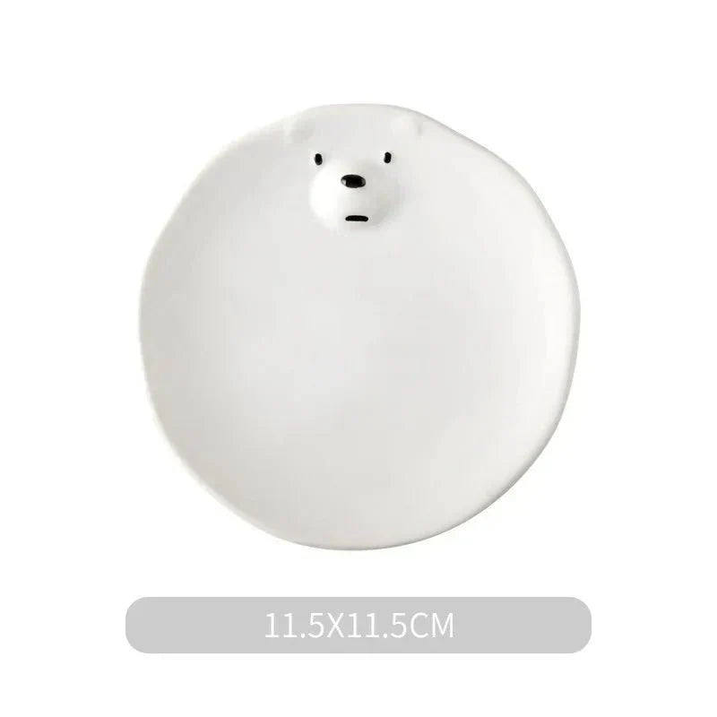 Cute Polar Bear Ceramic Dish Set – PolarJoy