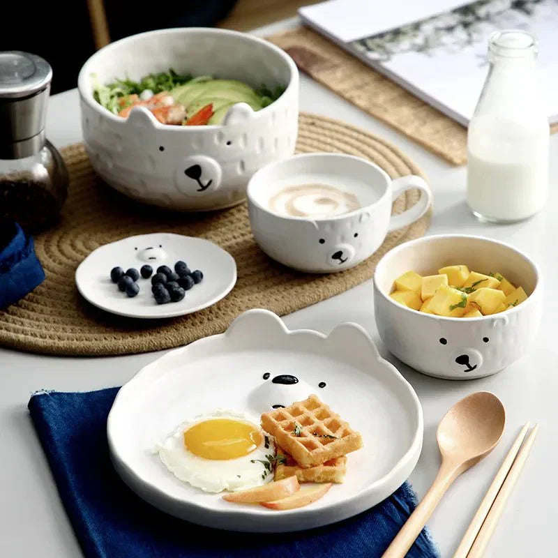 Cute Polar Bear Ceramic Dish Set – PolarJoy