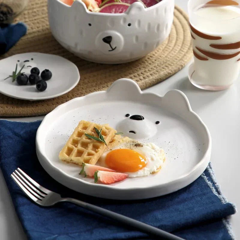 Cute Polar Bear Ceramic Dish Set – PolarJoy