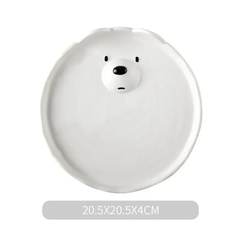 Cute Polar Bear Ceramic Dish Set – PolarJoy