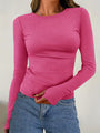Damen Langarm Top mit Rundhalsausschnitt für Herbst & Winter – Vivienne