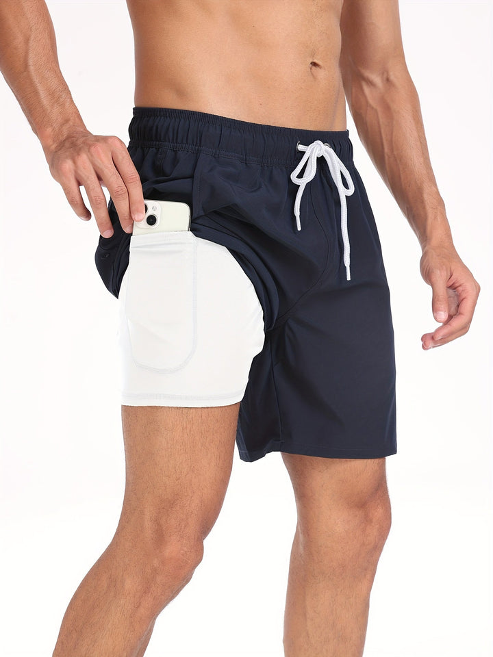 Schnelltrocknende Herren Bade-Shorts mit Stretch & Handytasche – Jonas