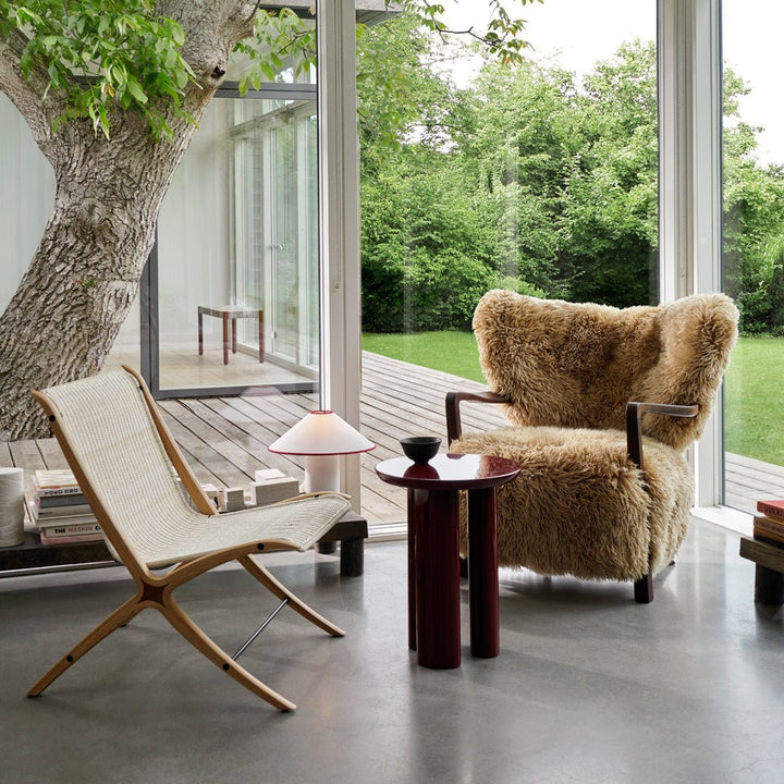 Tischlampe mit Stoffschirm – Lunara