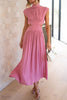 Elegantes Sommer-Midikleid mit Rollkragen und Taillenausschnitt – Avelina