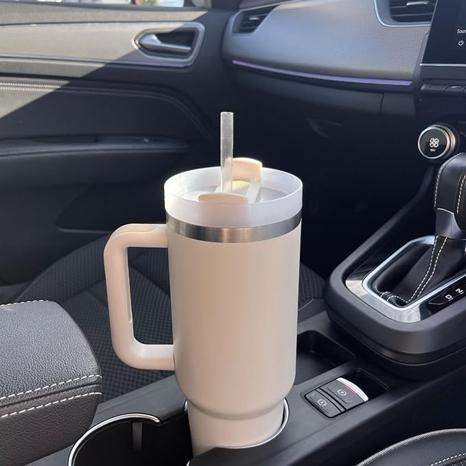 Vacuum Insulated Cup with Lid and Straw – ThermoTumbler