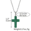 Halskette mit Kreuz aus natürlichen Edelsteinen – Seraphina