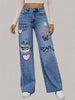 Damen Jeans mit Herz- und Graffiti-Print - Lotte