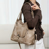 Vintage-Stil Vegane Leder Schultertasche - Marivelle