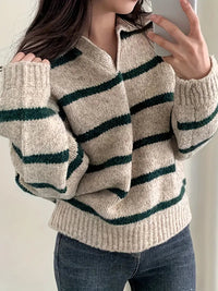 Knitted Sweater for Women with V-Neck – Sofie