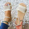 Trendige Quastensandalen mit niedrigem Absatz – Juliet