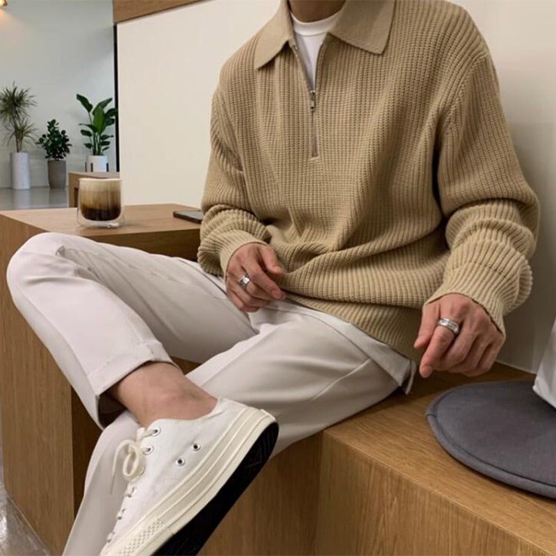 Herren Sweatshirt mit Reißverschluss-Kragen – Jonas