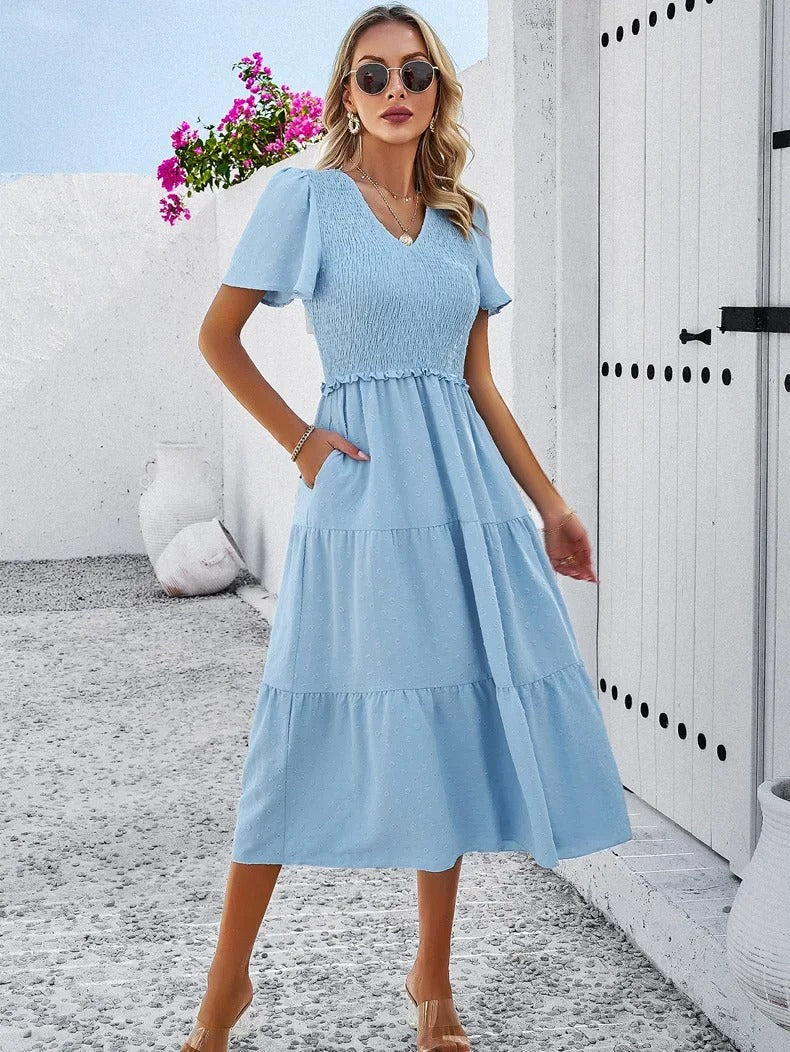 Damen Herbstkleid mit lockerer Passform – Nadezhda