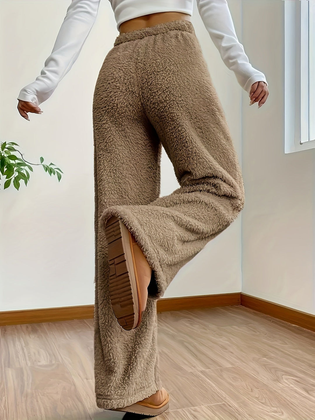 Soft Teddy Sherpa Lounge Pants for Women – Noémie