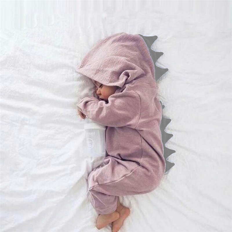 Süße Baby-Overall mit Dinosaurierkapuze – DinoDream Onesie