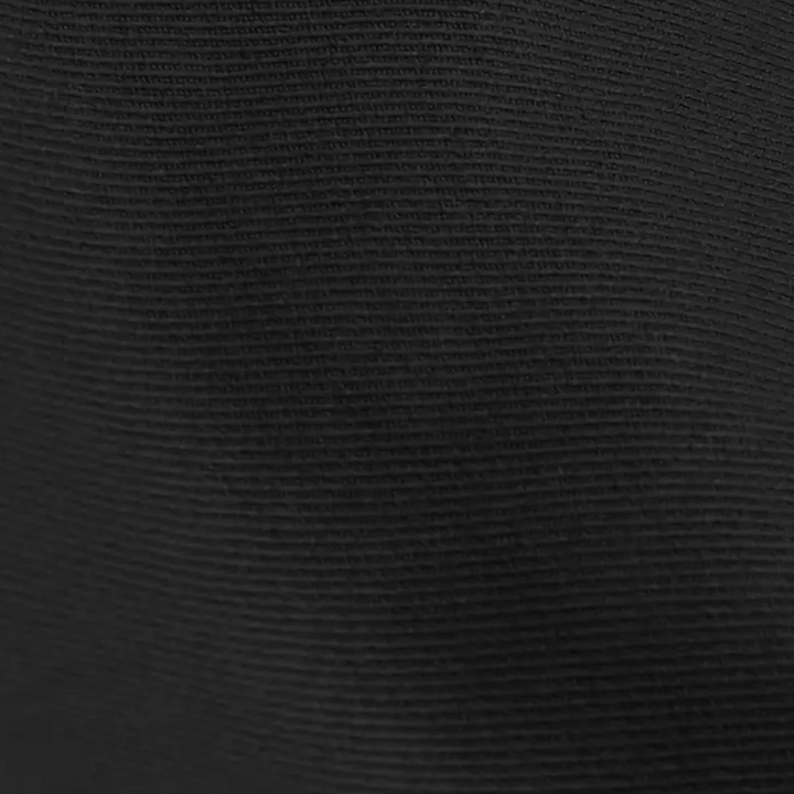 Schwarzer gerippter Stoff, Textur, Material, Hintergrund, Nahaufnahme, Textildesign.