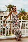 Boho Maxikleid mit Blumenmuster für den Sommer – Yara