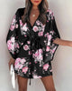 Sommerkleid mit V-Ausschnitt und Rüschenärmeln – Amira