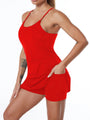 Aktives Sportkleid mit integrierten Shorts und Taschen – Liana