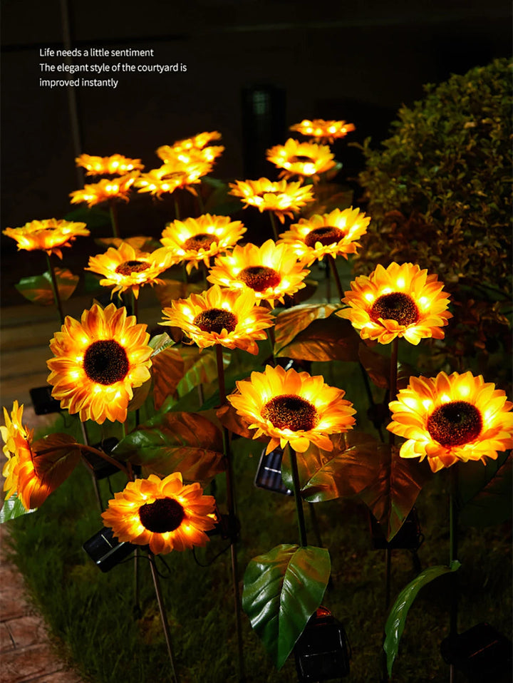 Wasserdichte Solar-Sonnenblumenlampe – SolarBloom