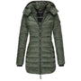Warme Damen Daunenjacke mit Kapuze - Olivia