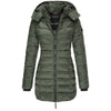 Warme Damen Daunenjacke mit Kapuze - Olivia