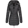 Warme Damen Daunenjacke mit Kapuze - Olivia