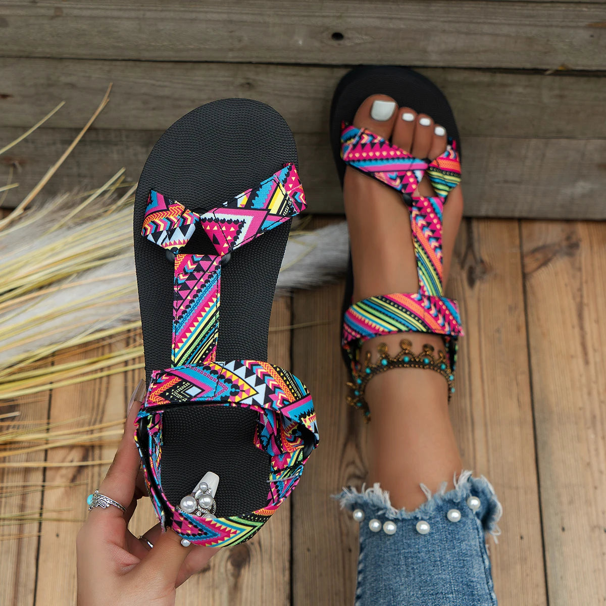 Leichte Damen Sommer-Sandalen mit Farbspiel – Amélie