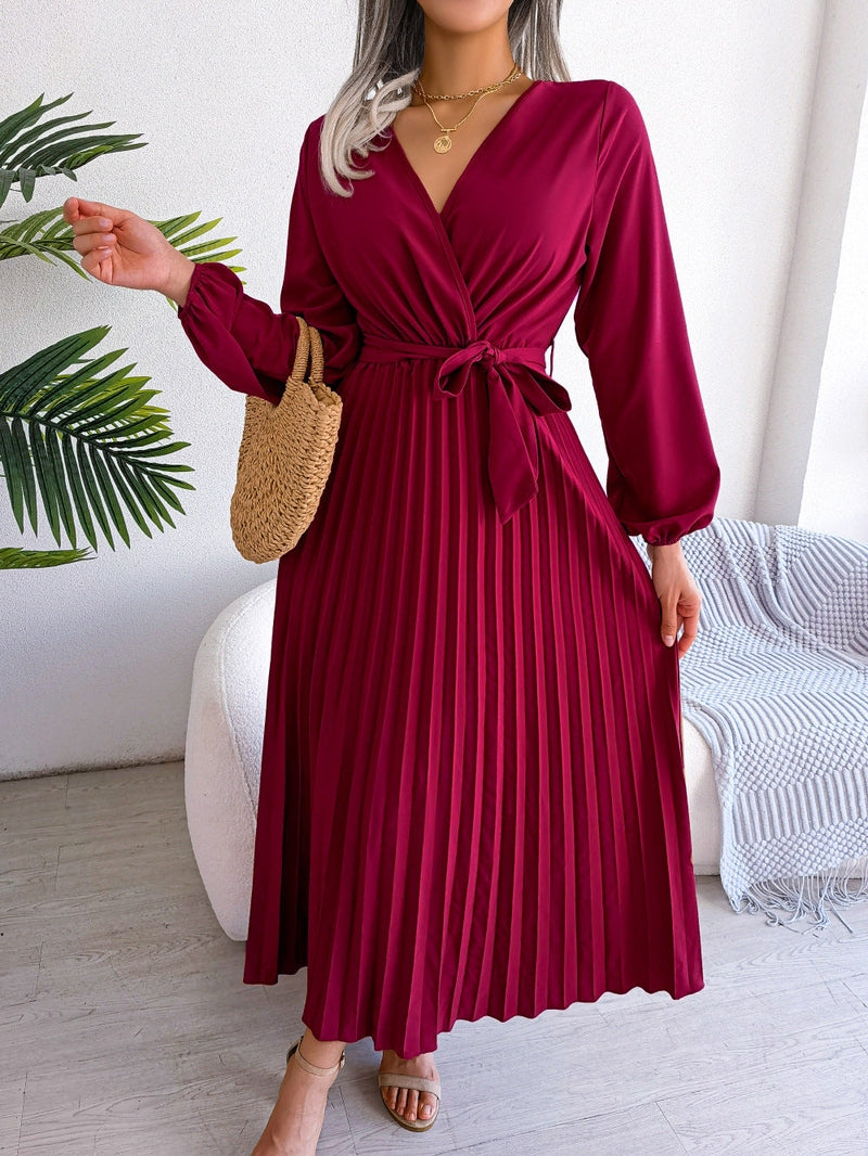 Elegantes Maxikleid mit Wickeloptik – Celina