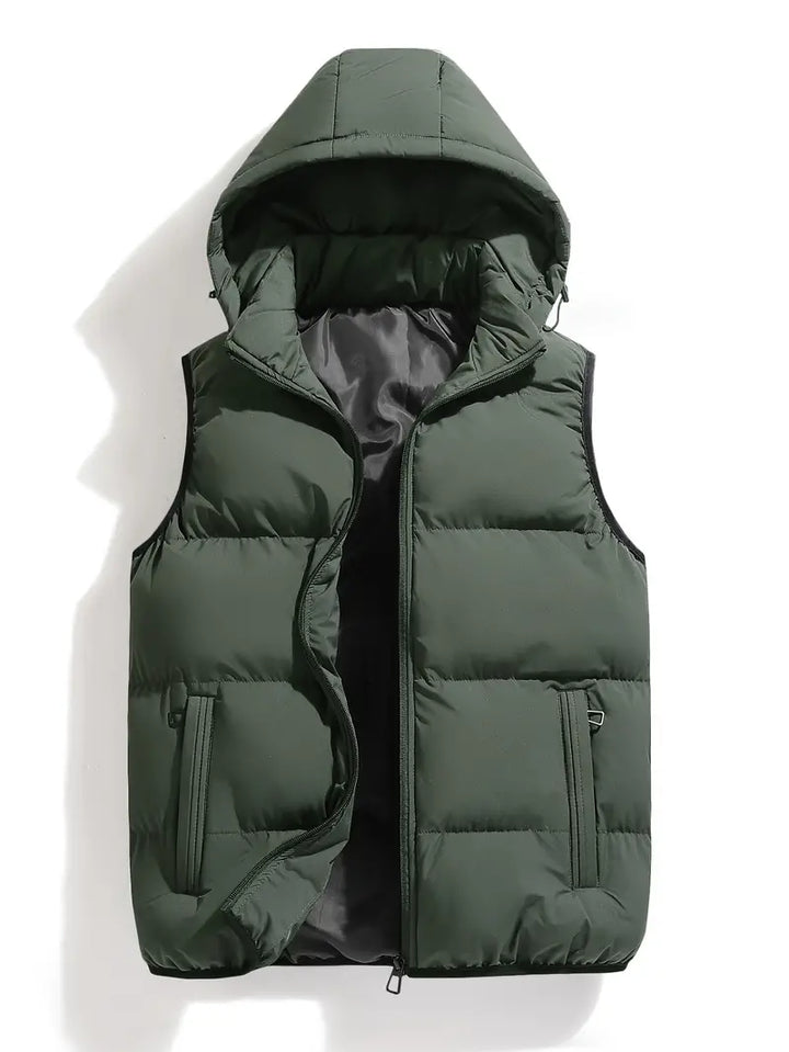 Strapazierfähige Gepolsterte Herren Weste mit Kapuze – Leonardo
