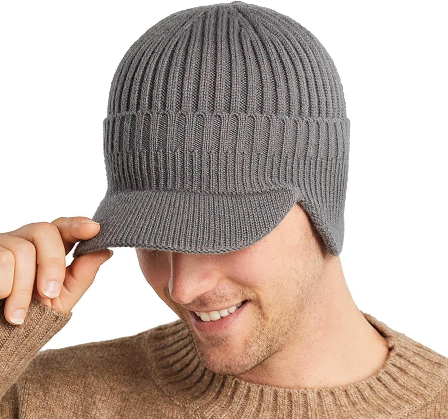 Herren Strickmütze mit Ohrenklappen – Kian (1+1 GRATIS)