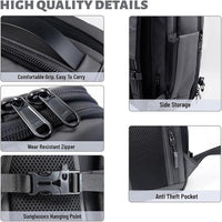 Ausziehbarer Kompressions-Reiserucksack mit Diebstahlschutzschloss und Nassfach