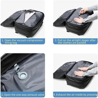 Ausziehbarer Kompressions-Reiserucksack mit Diebstahlschutzschloss und Nassfach