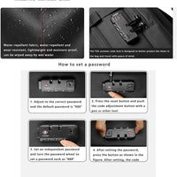 Ausziehbarer Kompressions-Reiserucksack mit Diebstahlschutzschloss und Nassfach