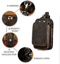 Echtleder Herren-Gürteltasche