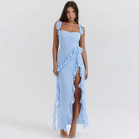 Trendiges Maxikleid mit Rüschen & Chiffon für den Sommer – Amira