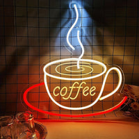 Neon-Kaffeelampe für Wanddekoration – Nina