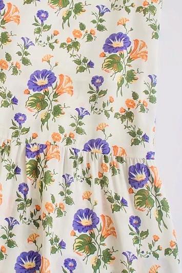 Printed Flowing Midi Dress with Straps – Norelle