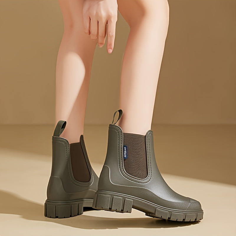 Damen Regenstiefel halbhoch wasserdicht mit Antirutschsohle – Selora