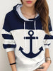 Hoodie mit Ankerprint – Nautical Vibes