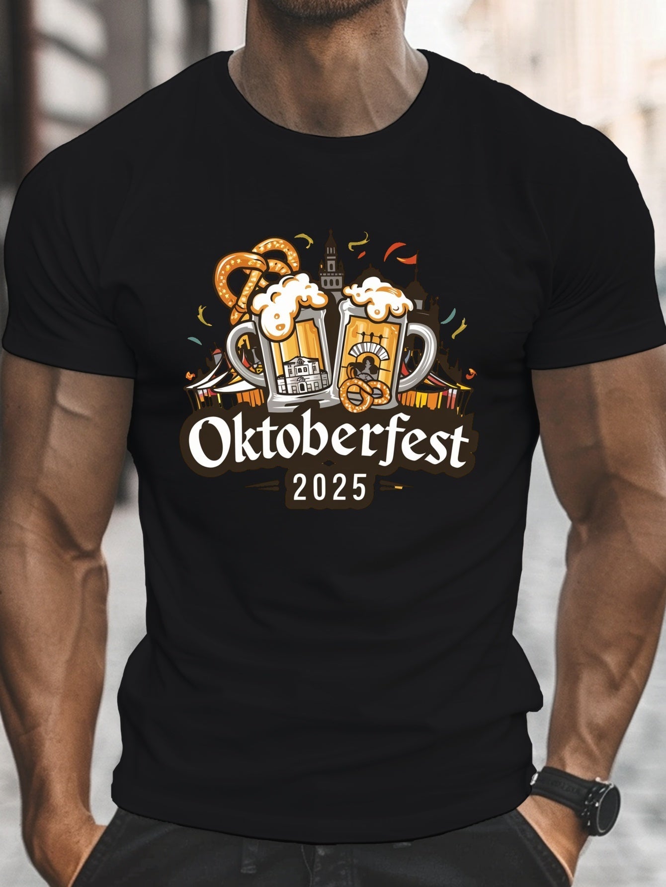Herren Kurzarm T-Shirt – Hopfen Oktoberfest 2025
