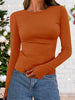 Damen Langarm Top mit Rundhalsausschnitt für Herbst & Winter – Vivienne