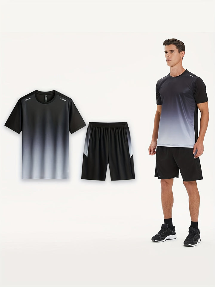 Atmungsaktives Sport-Set für Herren mit T-Shirt und Shorts - PowerMove