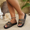 Verstellbare Sandalen mit Schwarz-Braunem Muster – Noëla