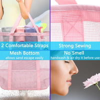 Kaufe 1, Erhalte 1 GRATIS – Extra Große Durchsichtige Mesh-Strandtasche mit 8 Taschen – ClearWave