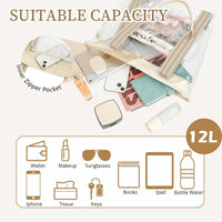 Kaufe 1, Erhalte 1 GRATIS – Extra Große Durchsichtige Mesh-Strandtasche mit 8 Taschen – ClearWave