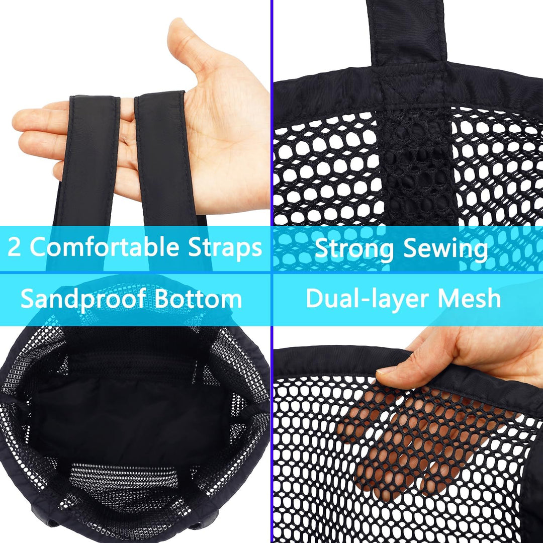 Kaufe 1, Erhalte 1 GRATIS – Extra Große Durchsichtige Mesh-Strandtasche mit 8 Taschen – ClearWave