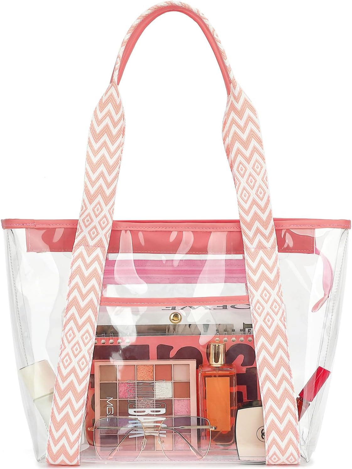 Kaufe 1, Erhalte 1 GRATIS – Extra Große Durchsichtige Mesh-Strandtasche mit 8 Taschen – ClearWave