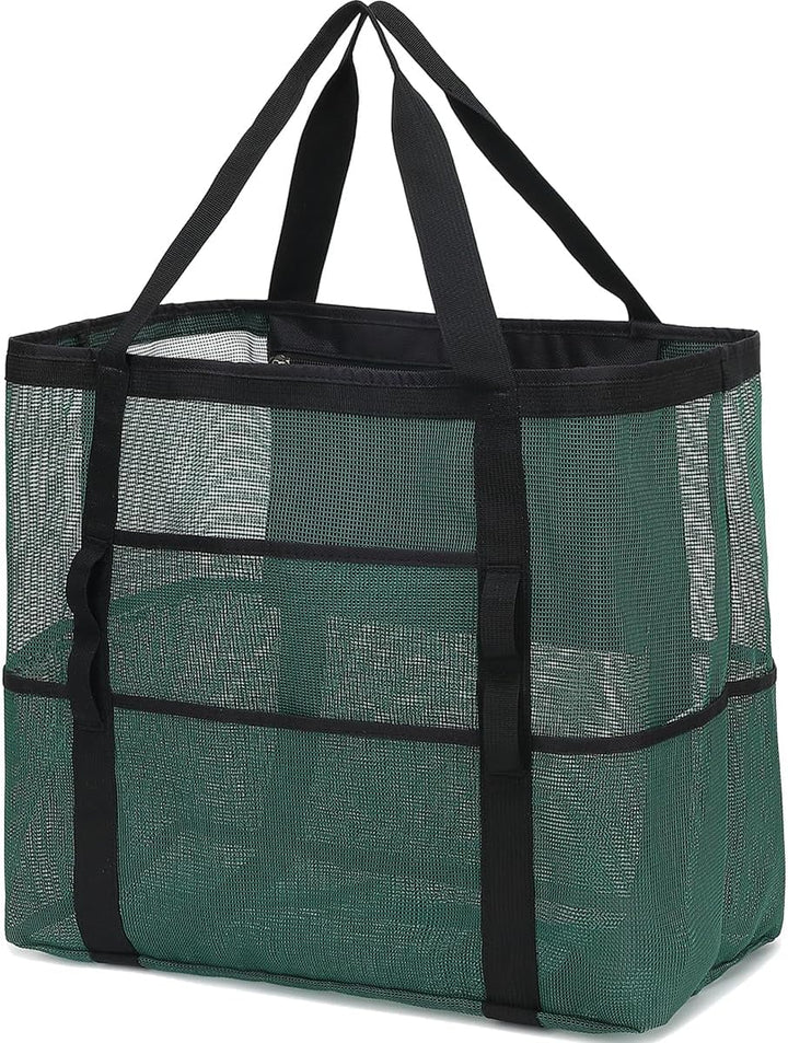 Kaufe 1, Erhalte 1 GRATIS – Extra Große Durchsichtige Mesh-Strandtasche mit 8 Taschen – ClearWave