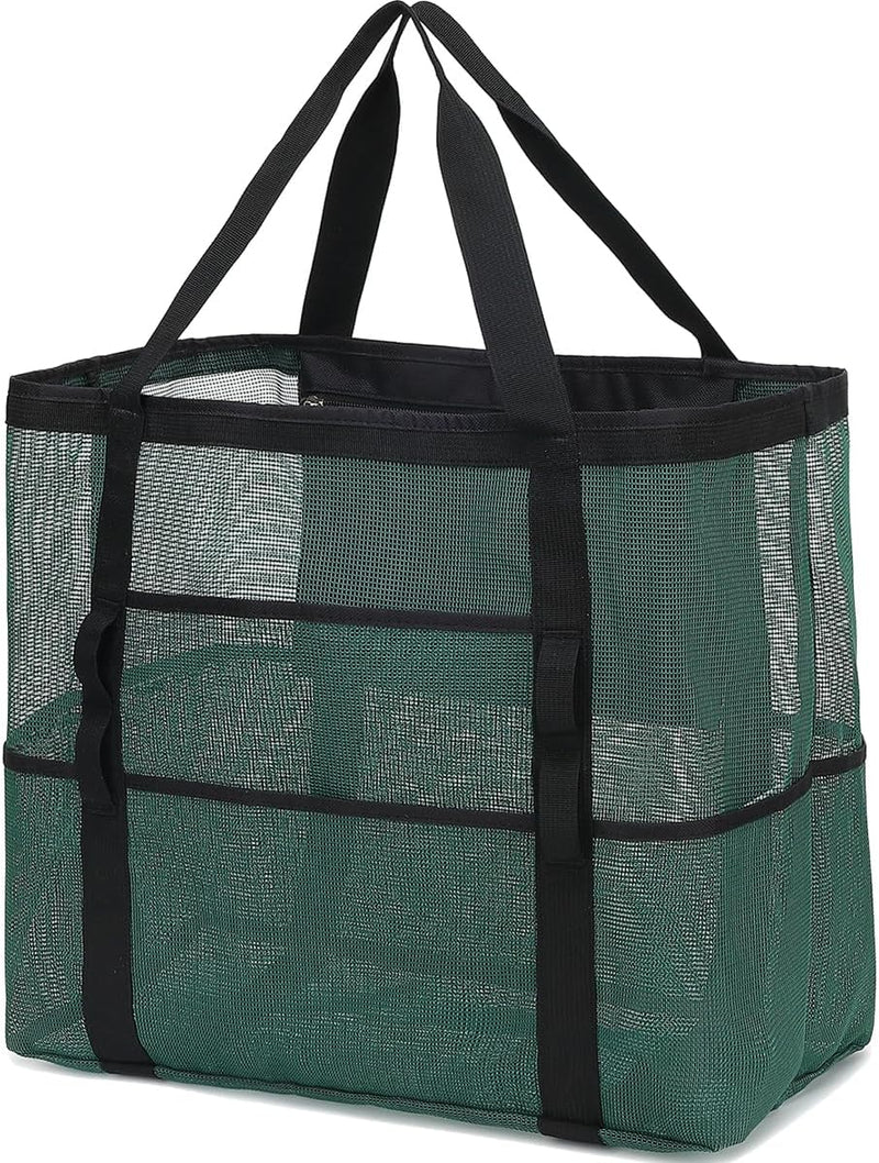 Kaufe 1, Erhalte 1 GRATIS – Extra Große Durchsichtige Mesh-Strandtasche mit 8 Taschen – ClearWave